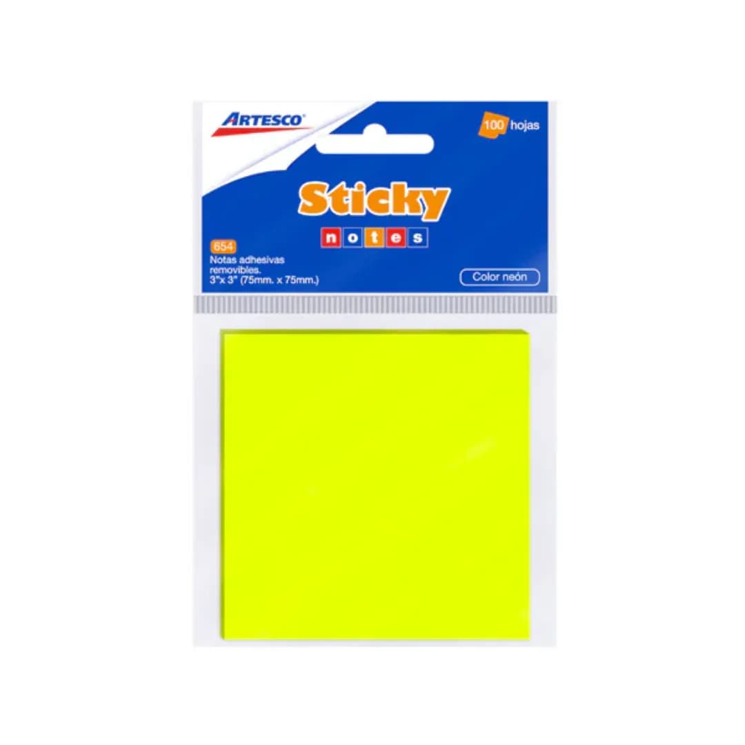 Notas adhesivas (3 x 3) clear amarillo #654