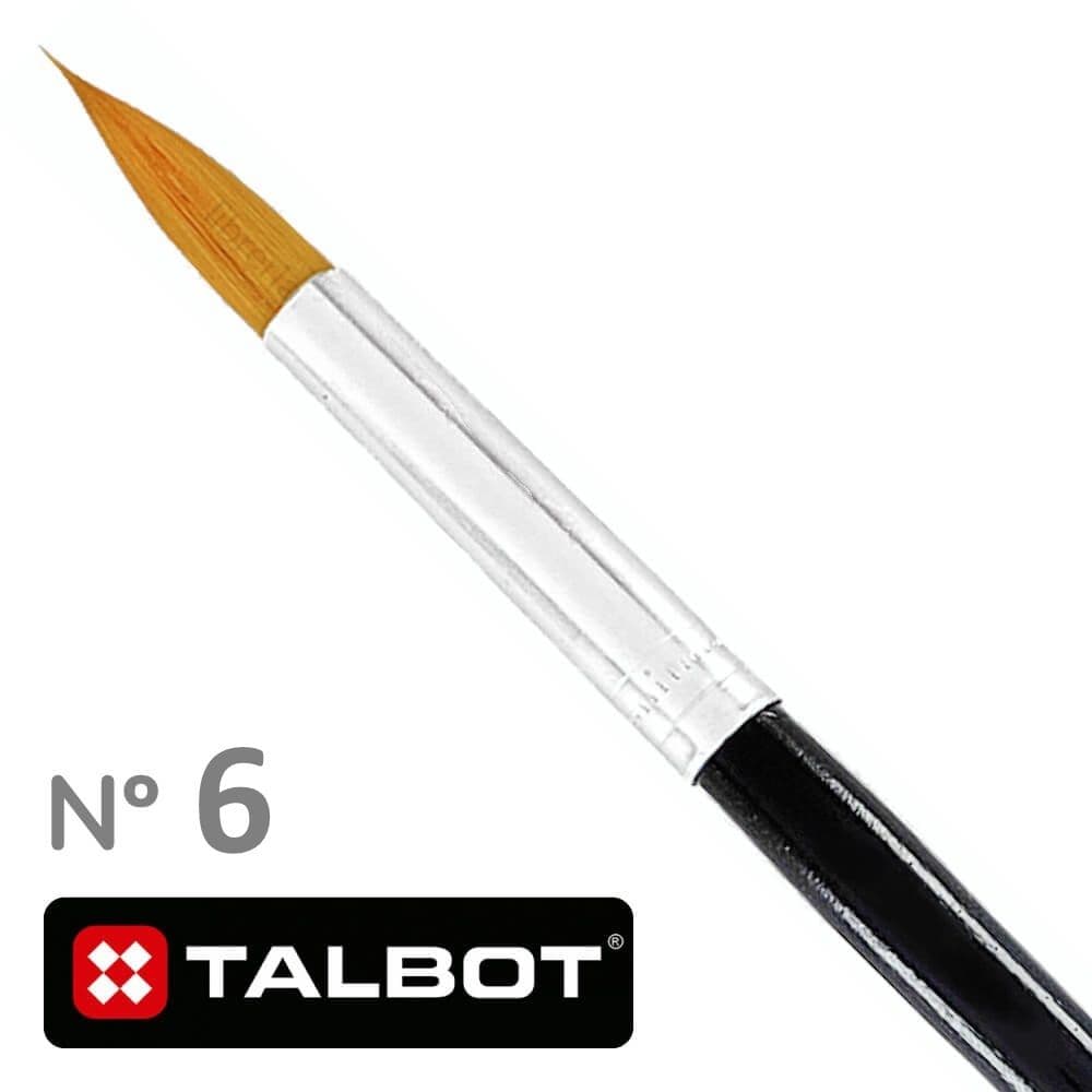 Pincel nylon red. #6 talbot