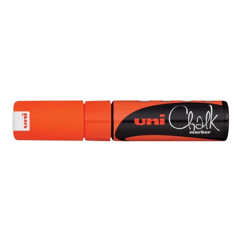 Marcador p/pizarra chalk naranja fluo. (8MM)
