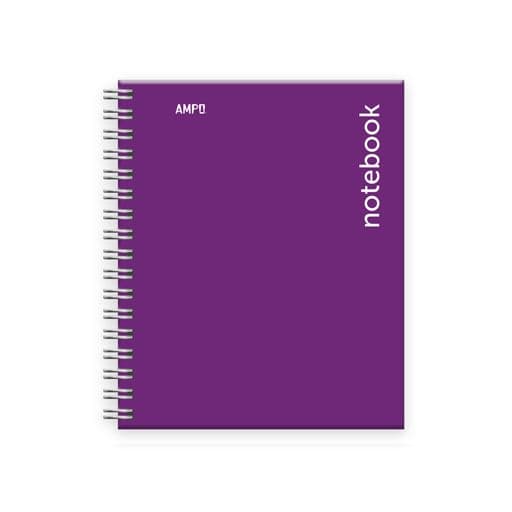 Cuaderno en esp. (8.5X11) td 100H morado