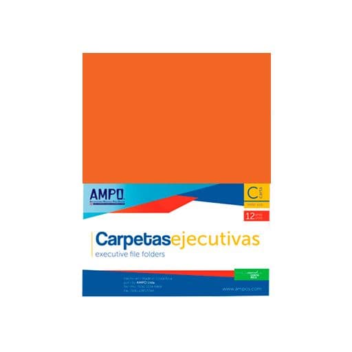 Folders satinado - laminado (8.5X11) naranja