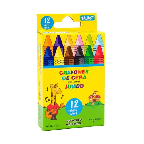 Crayones de cera jumbo 12/1 talbot