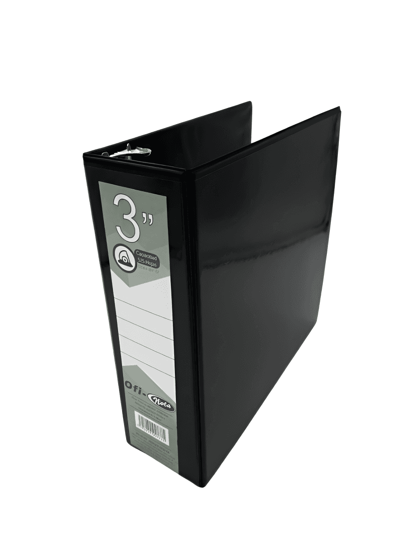 Carpeta ofi-ring 3 aros negro 3"