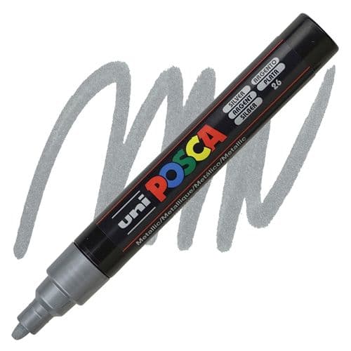 Marcadores posca pta. med. t/bala plata